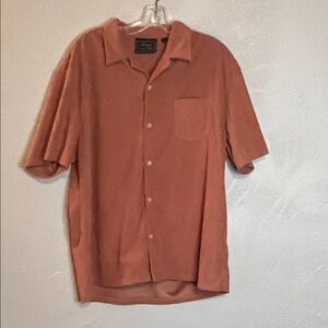 Massive Luxury Edition Men’s Casual Corduroy Rust Orange Shirt